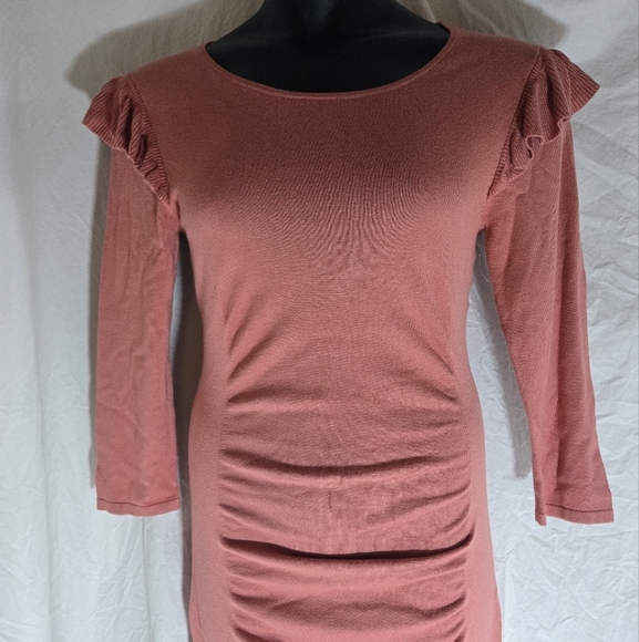 Adorable Express Rose Pink Winter Dres NWOT - Picture 6 of 11